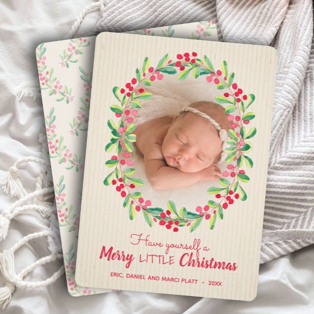 Merry Little Christmas Photo Holiday Card (Creator Uploaded)