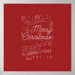 Merry Little Christmas Poster 24x24 / Red