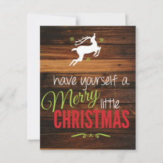 Merry Little Christmas Rustic Card