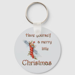 Merry Little Christmas Stocking Key Ring