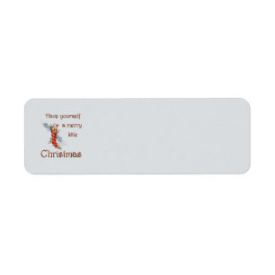 Merry Little Christmas Stocking Return Address Label