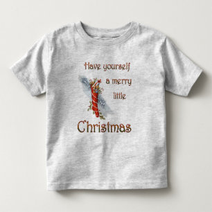 Merry Little Christmas Stocking Toddler T-Shirt