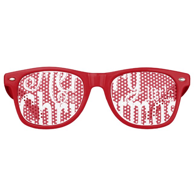 Merry Little Christmas Swag Party Glasses (Front)