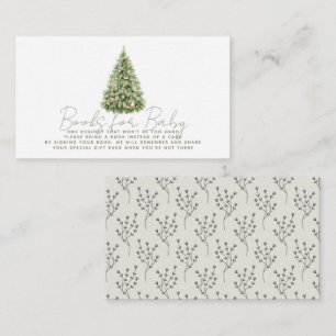 Merry Little Christmas Tree Baby Book Request Enclosure Card