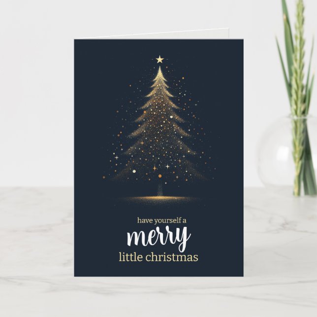 Merry Little Christmas Tree Card (Front)