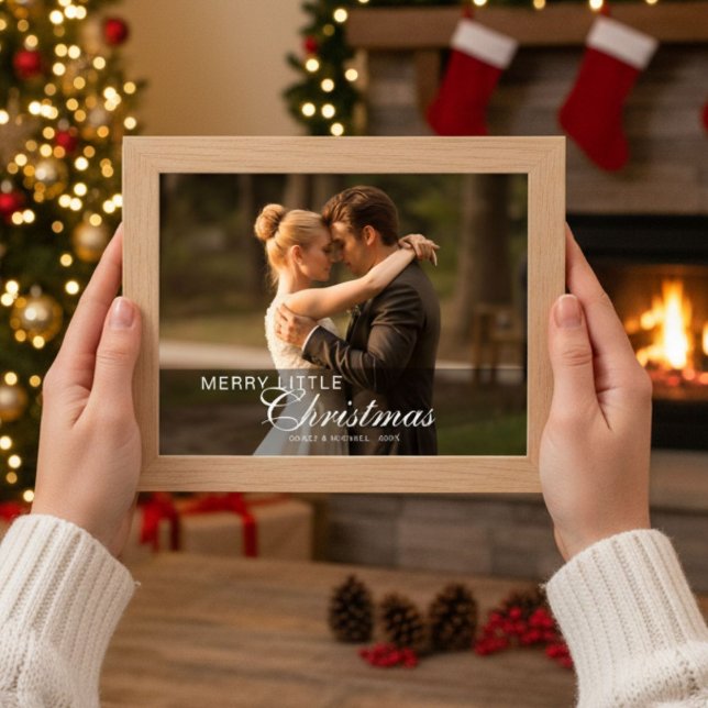 Merry Little Christmas Vintage Couple Card (Creator Uploaded)