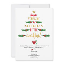 Merry Little Cocktail Christmas Party Invitation