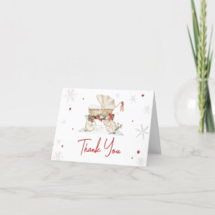 Merry Little Crest Baby Shower Thank You Card
