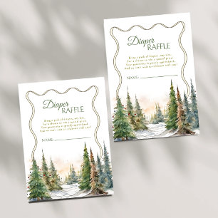 Merry Little Diaper Raffle Baby Shower Enclosure Card