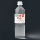 Merry Little Floral Christmas Santa Baby Shower Water Bottle Label<br><div class="desc">Elevate your holiday baby shower with our Merry Little Floral Christmas Santa Baby Shower Water Bottle Label. Featuring a festive Santa Claus surrounded by vibrant red poinsettias and winter greenery, this label adds a cheerful touch to your beverage station. Perfect for wrapping around standard-sized water bottles, it not only decorates...</div>