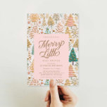 Merry Little Girl Baby Shower Invitation<br><div class="desc">An elegant Winter Girl Baby Shower Invitations will make a chic and sparkling statement. With a touch of charm and festive glamour,  these invites stir the spirit of Christmas and the excitement for your new arrival. Matching items in our store Cava Party Designs.</div>