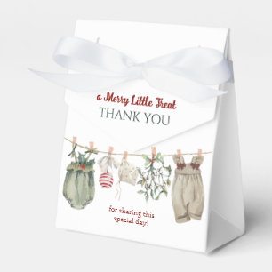 Merry Little Girl Christmas Clothes Thank You Favour Box