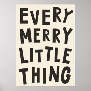 Merry Little Thing Kids Christmas Art Print