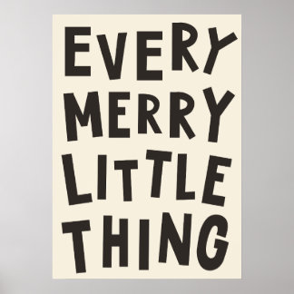 Merry Little Thing Kids Christmas Art Print