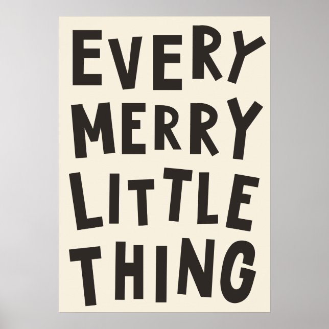 Merry Little Thing Kids Christmas Art Print (Front)