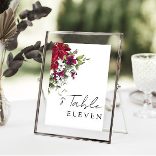 Merry Little Wedding Table Number