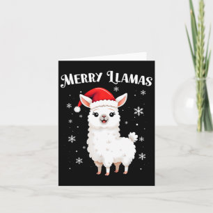 Merry Llamas Funny Christmas Llama Animal Holiday  Card