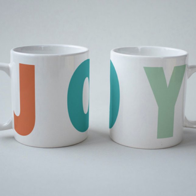 MERRY LOVE JOY | COLORFUL CHRISTMAS COFFEE MUG (Creator Uploaded)