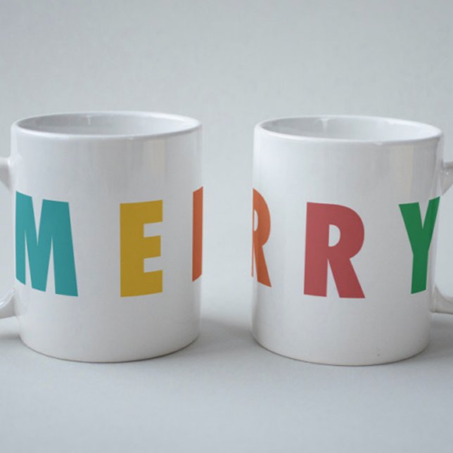 MERRY LOVE JOY | COLORFUL CHRISTMAS COFFEE MUG (Creator Uploaded)