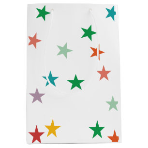 MERRY LOVE JOY COLORFUL CHRISTMAS MEDIUM GIFT BAG