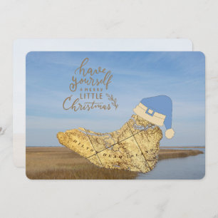 Merry Lowcountry Christmas Hilton Head Island Map Holiday Card