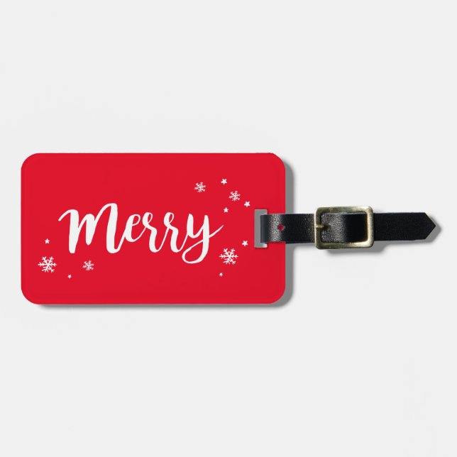 Merry Luggage Tag (Front Horizontal)