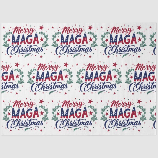 Merry Maga Christmas Tissue Paper (Front)