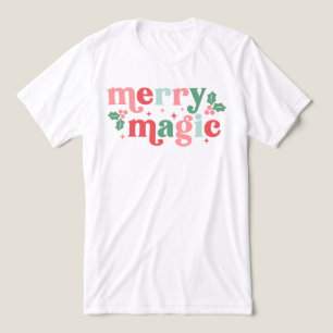Merry Magic - Colourful Holiday Typography Tri-Blend Shirt