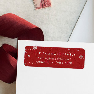 Merry Magic   Holiday Snowflake Return Address Label