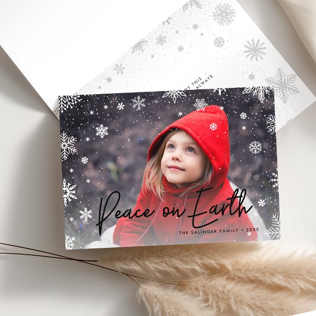 Merry Magic | Snowflake Overlay Photo Holiday Card (Creator Uploaded)