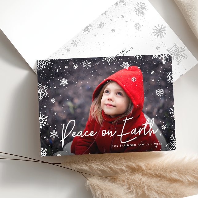 Merry Magic | Snowflake Overlay Photo Holiday Card (Creator Uploaded)