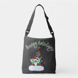 Merry & Magical  Christmas Cheer with a Dragon Twi Crossbody Bag