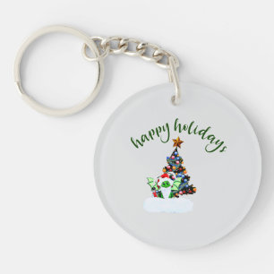 Merry & Magical  Christmas Cheer with a Dragon Twi Key Ring
