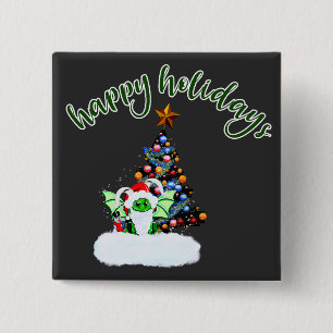 Merry & Magical Christmas with a Dragon Twist 15 Cm Square Badge