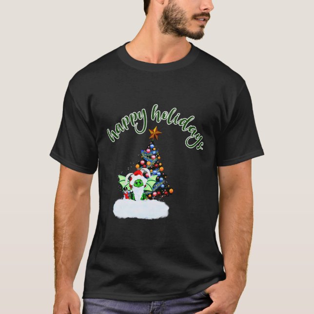 Merry & Magical Christmas with a Dragon Twist T-Shirt (Front)
