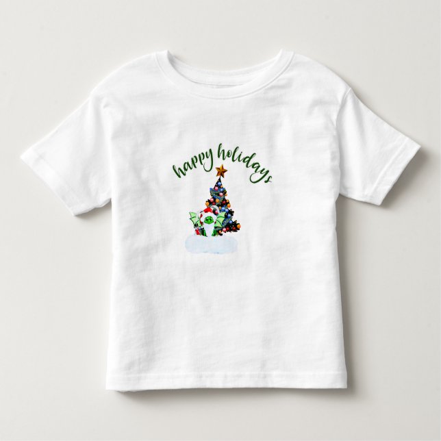 Merry & Magical Christmas with a Dragon Twist Toddler T-Shirt (Front)