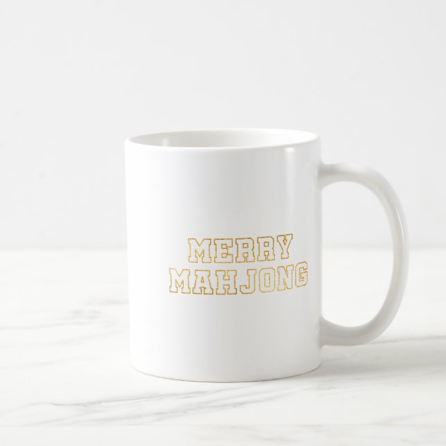 Merry Mahjong Christmas Mahj Holiday Party Women M Coffee Mug (Right)
