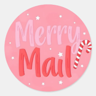 Merry Mail Classic Round Sticker