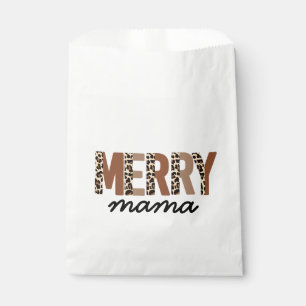 "Merry Mama" Modern Colour Block Leopard Boho Favour Bag