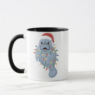 Merry Manatee Season Funny Manatee Sea Cow Mammal Mug
