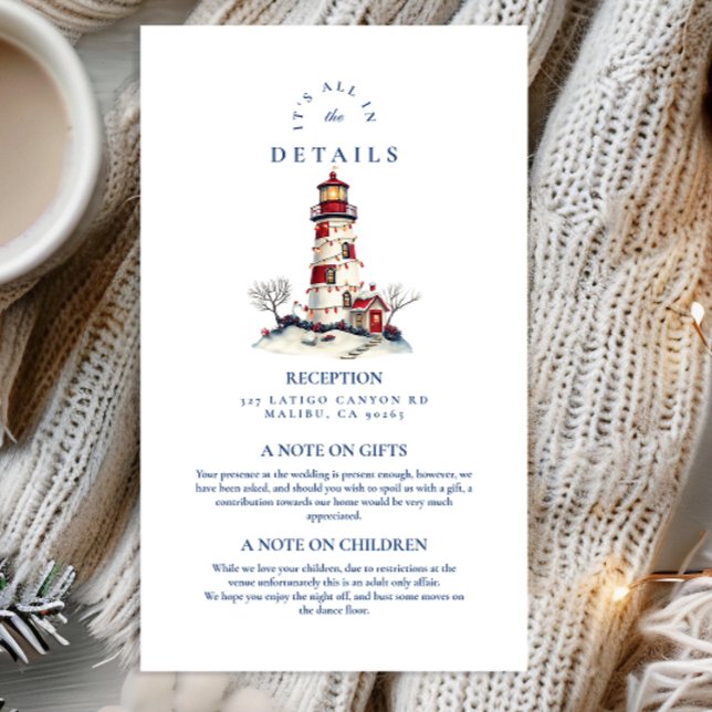 Merry Maritime Christmas Wedding Enclosure Card (Creator Uploaded)