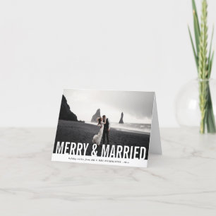 Merry & Married casual   Modern Holiday Photo