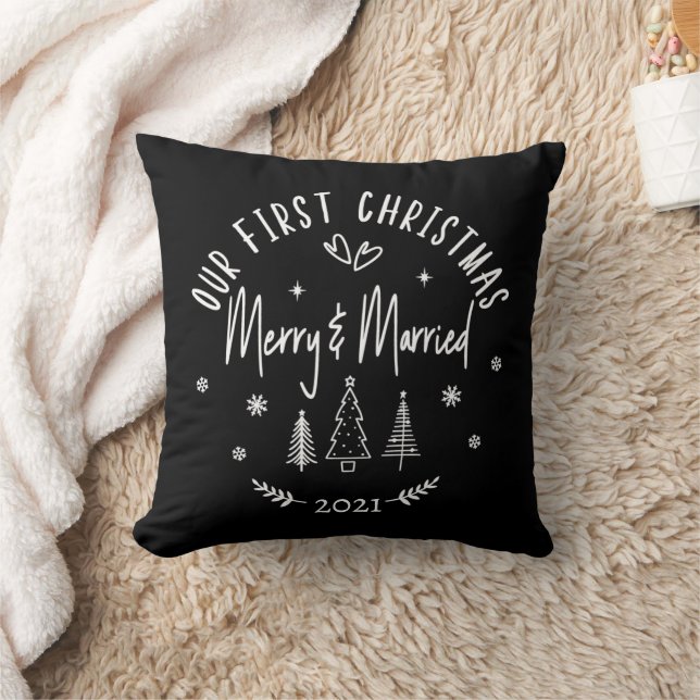 Merry & Married Christmas  Cushion (Blanket)
