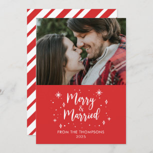 Merry & Married christmas photo card