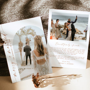 Merry & Married Holiday Christmas Card Boho Card