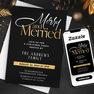 Merry & Married Newlyweds Christmas  Invitation