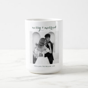 Merry & Married - Personalised Newlywed Christmas Coffee Mug