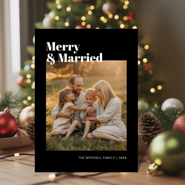Merry & Married Photo Holiday Card (Creator Uploaded)