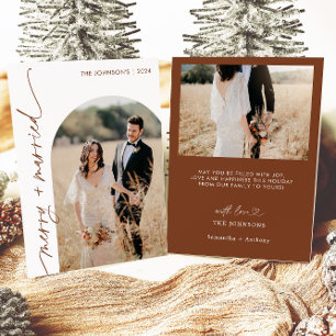 Merry & Married Photo Holiday Christmas Card