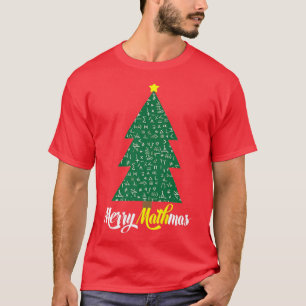 Merry Mathmas Algebra Geometry Math Christmas Tree T-Shirt
